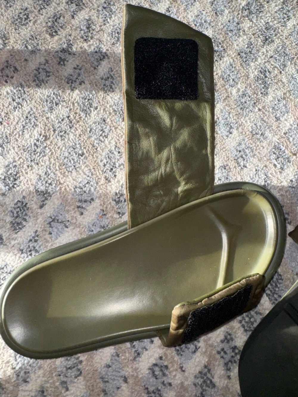 Louis Vuitton Olive and Brown Monogram Padded Slide Sandals - Picture 6 of 9